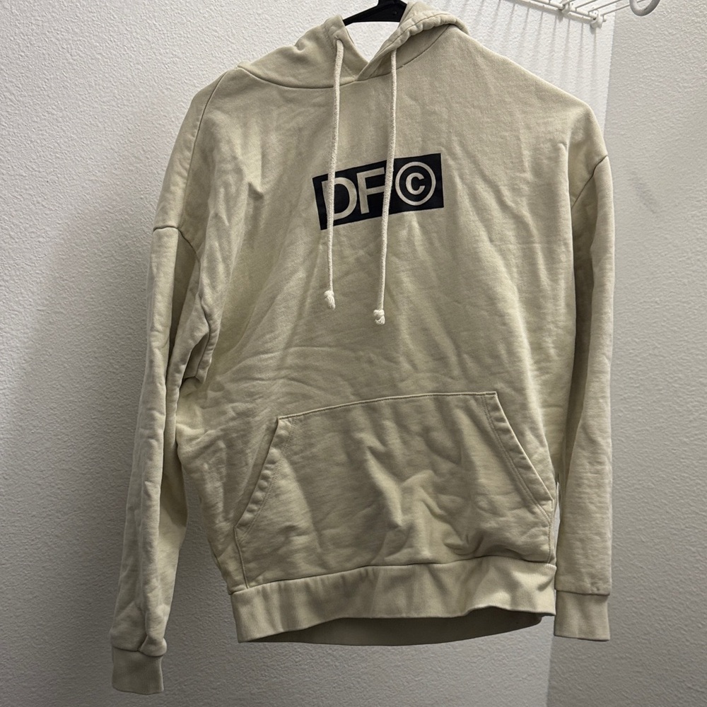 ASOS Cream Hoodie with Black Logo